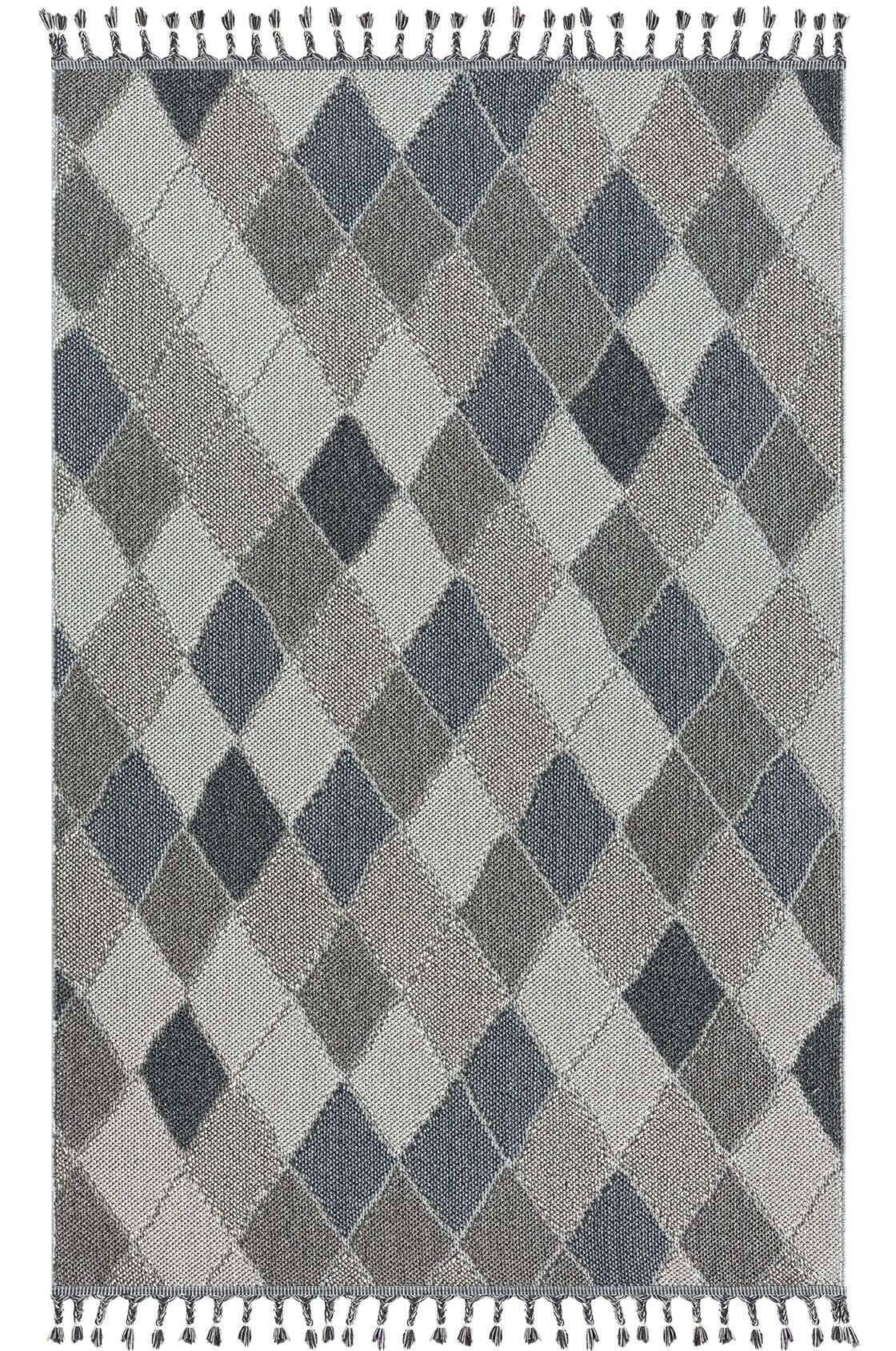 Trevi 6831-223-020 In und Outdoor Teppich Modern Rauten Grau – Bild 1