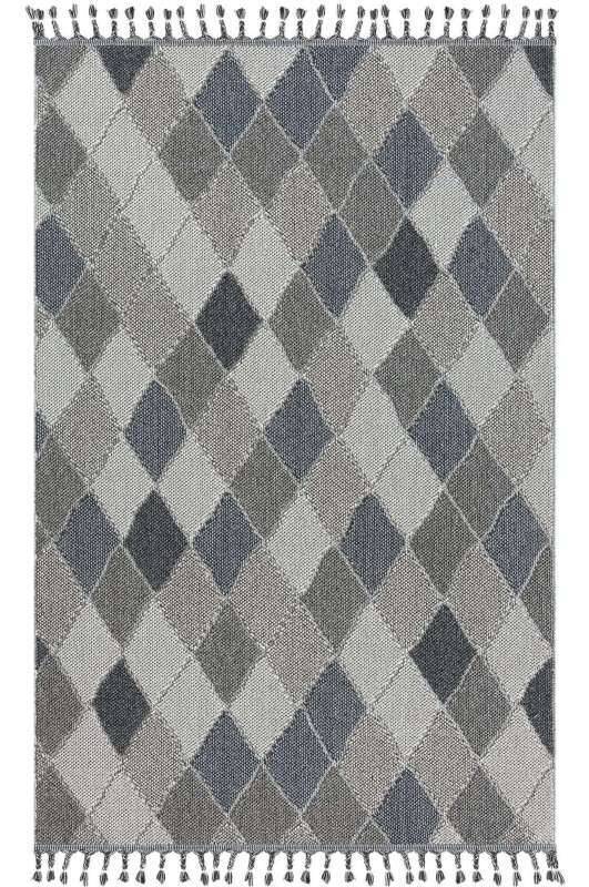Trevi 6831-223-020 In und Outdoor Teppich Modern Rauten Grau