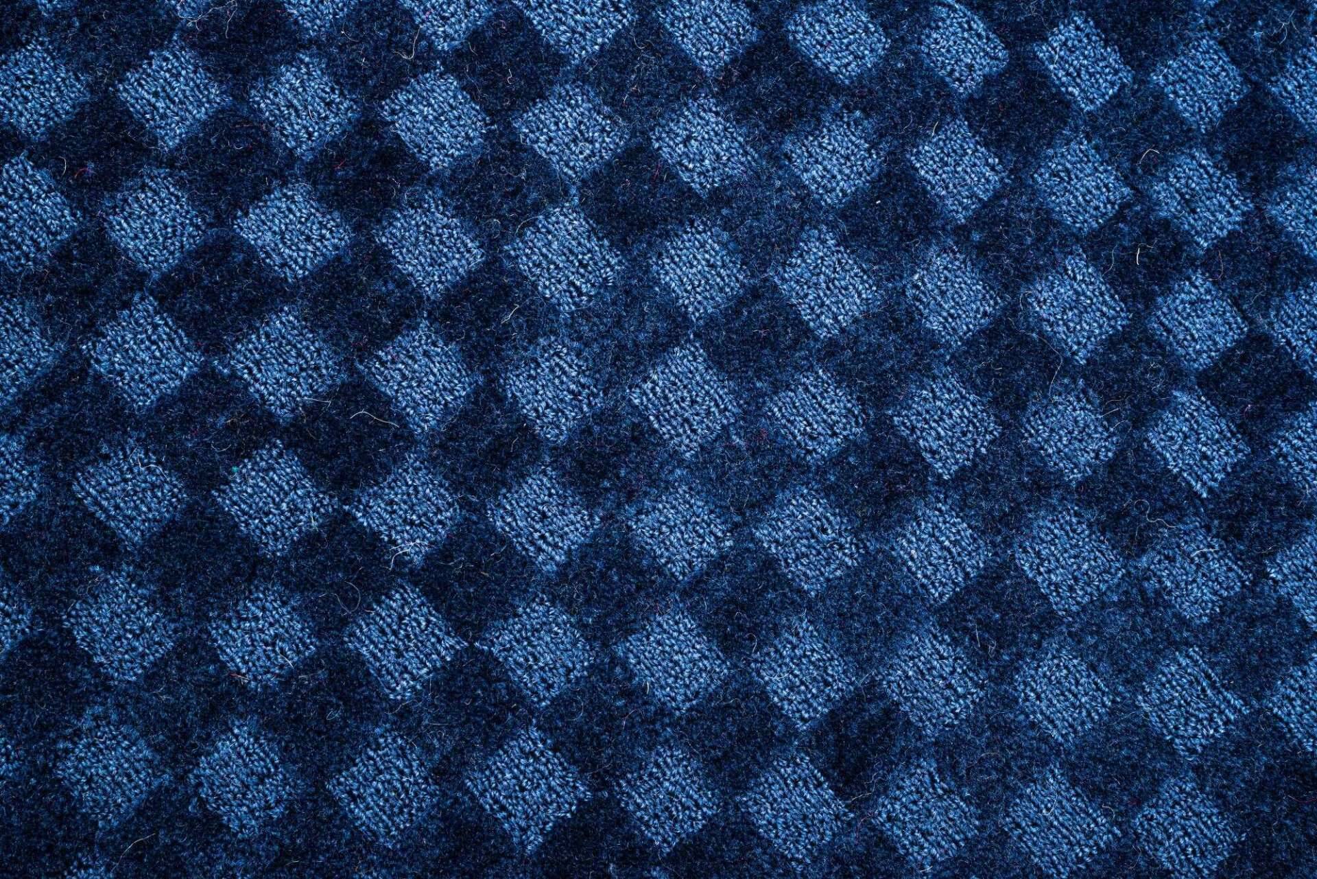 Design Teppich Taimur 160x230cm Handgearbeitet Schurwolle blau – Bild 3