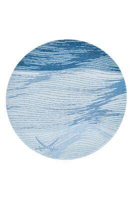 Sansibar Flachgewebe Design Teppich Keitum Rund