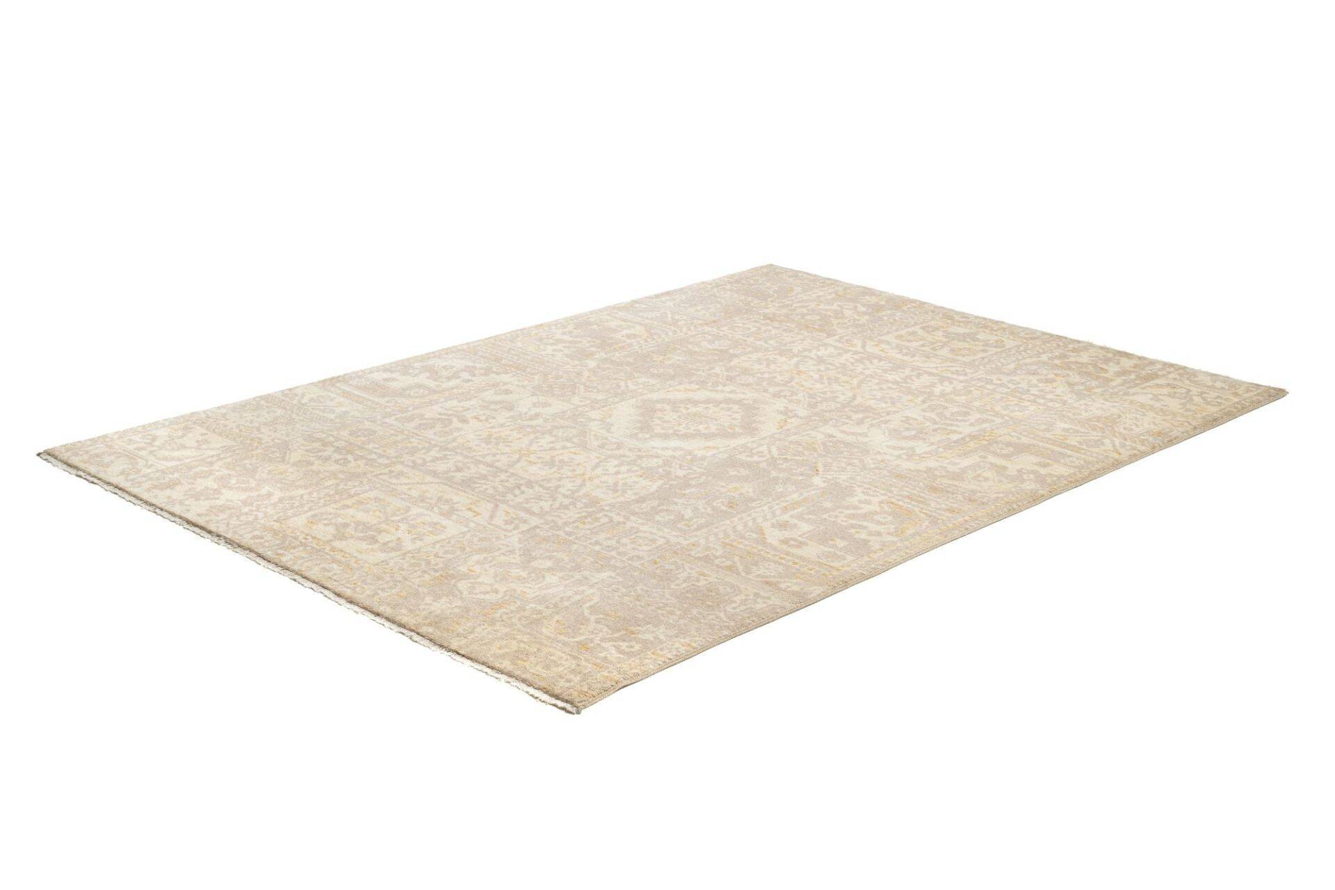 Patchwork Teppich PATCH Handgeknüpft beige 170x240cm   – Bild 2