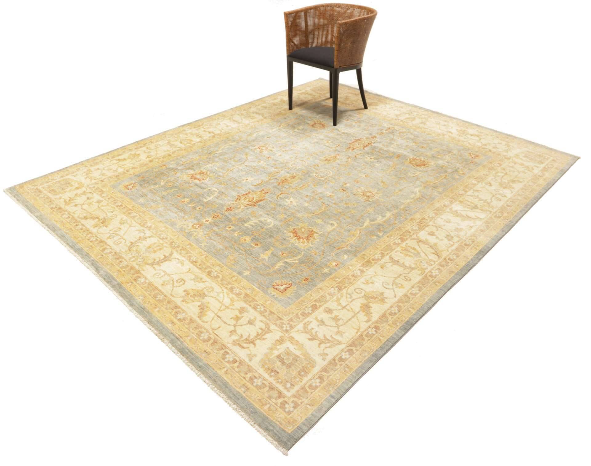 Teppich Ziegler 247 x 290 cm Orientteppich blau - beige Handgeknüpft Schurwolle – Bild 8