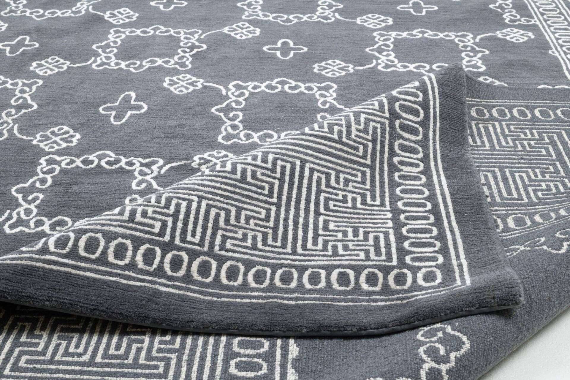 Nepal Teppich Jabu Silk 60 Wolle Seide Design Teppich 245x317cm – Bild 5
