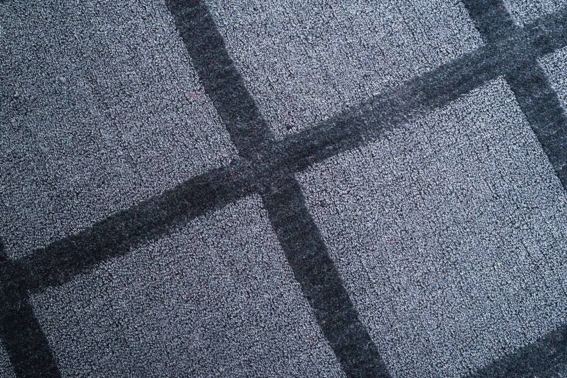 Trend Teppich Taimur 160x230cm Handgearbeitet Schurwolle blau – Bild 6