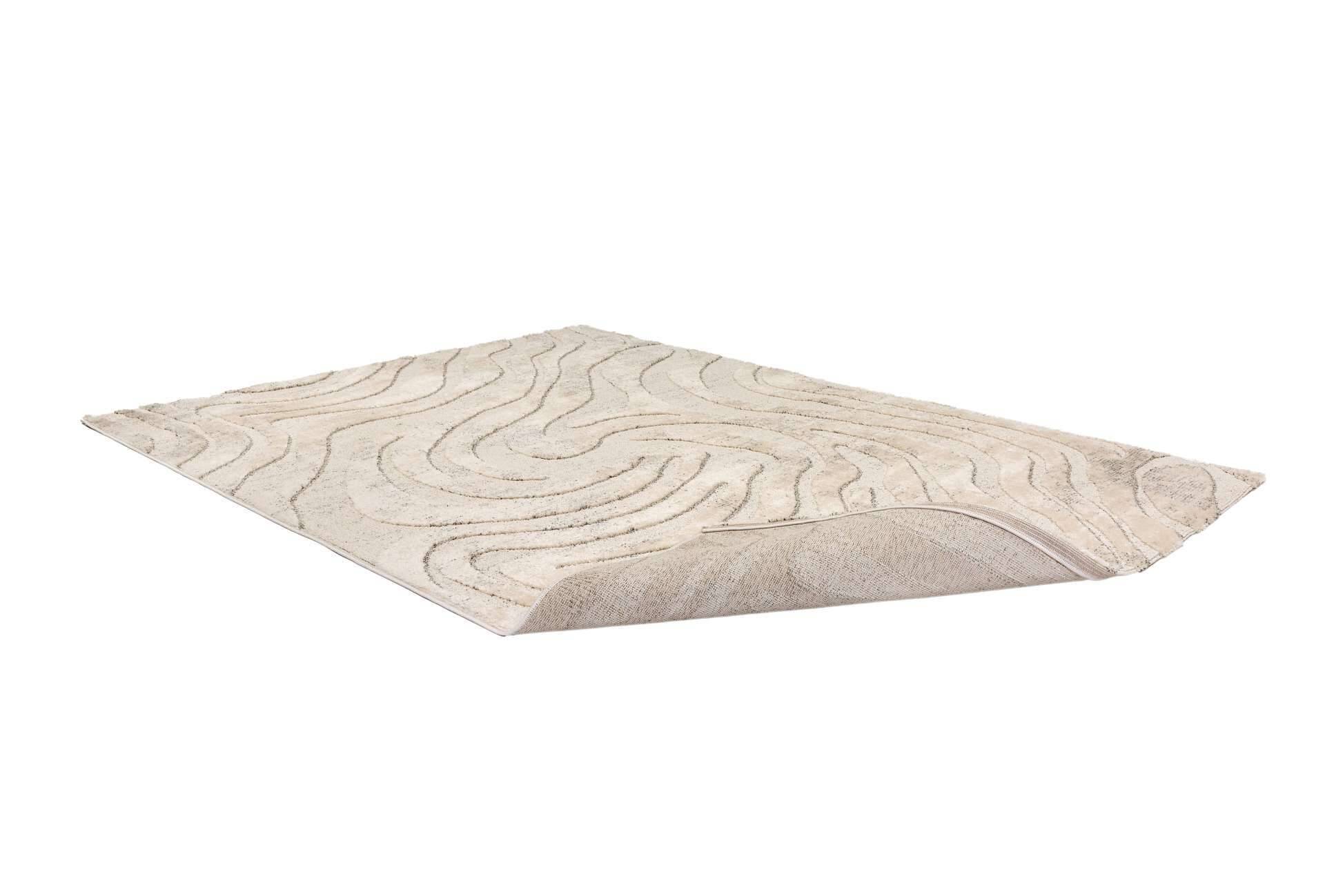 Wohnteppich Lou D.251 C.003 Wellen creme-grau – Bild 4