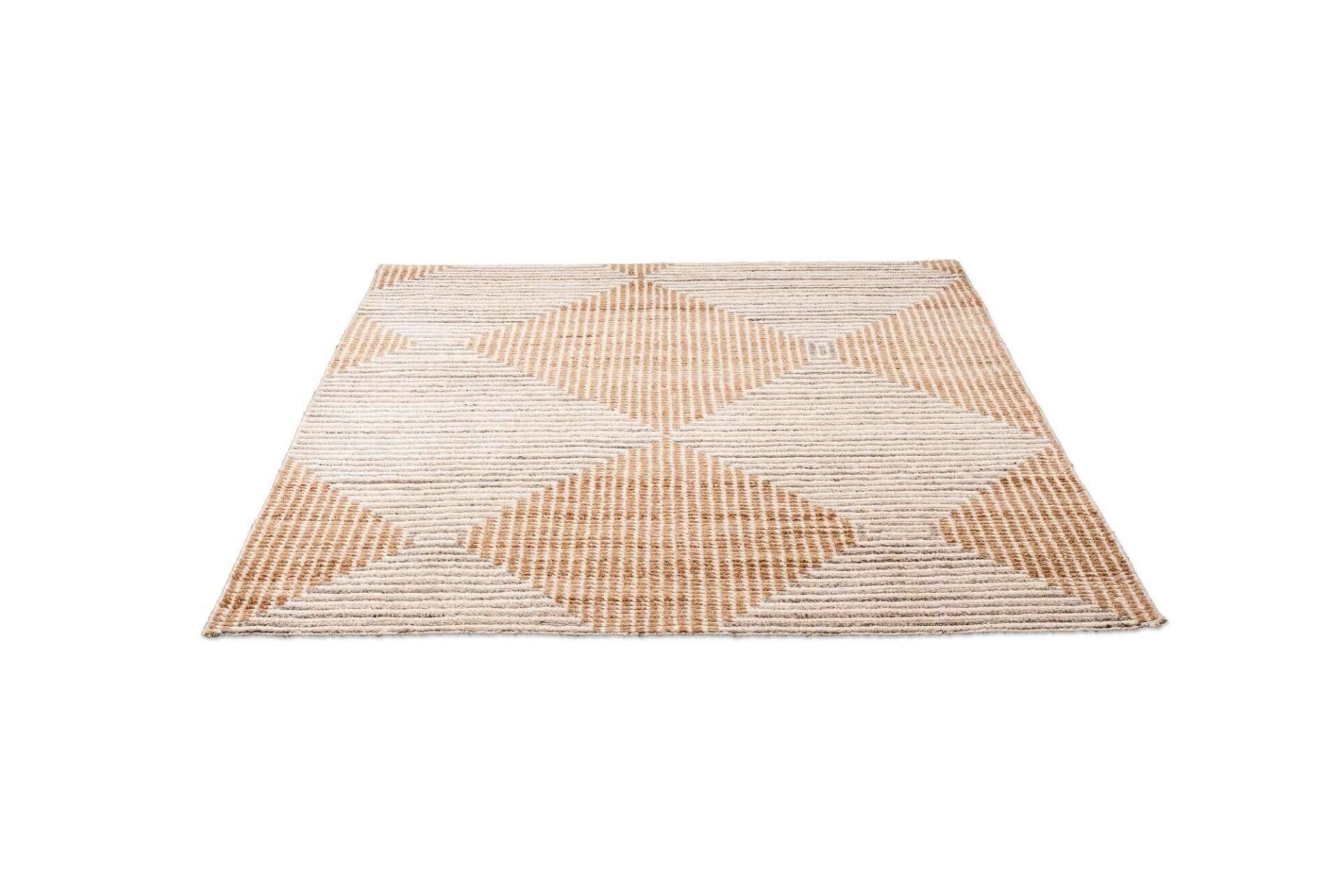 Vintage Berber Teppich 160x230cm Schurwolle Handgeknüpft beige – Bild 6