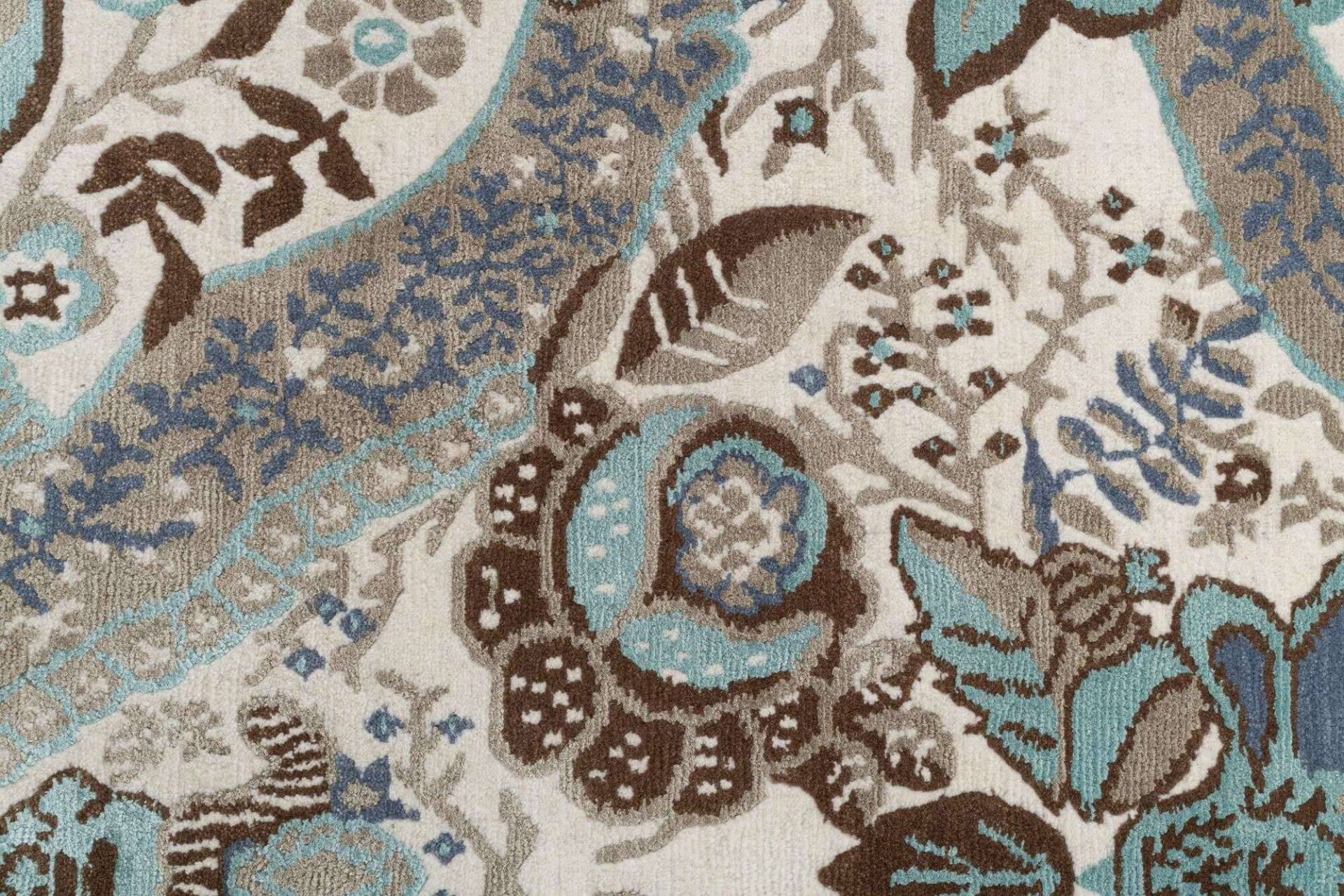 Nepal Teppich Jabu Silk 60 Wolle Seide Design Teppich 245x307cm – Bild 2