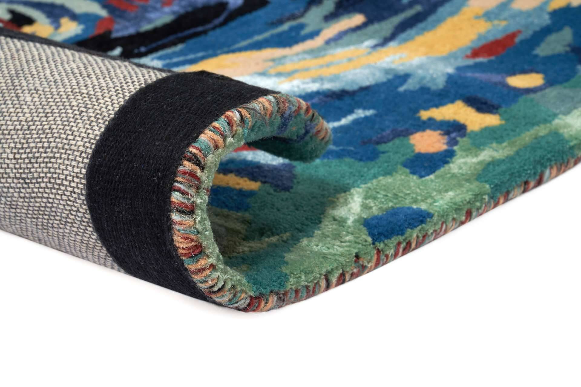 Moderner Teppich FLORES BLUE – Bild 4