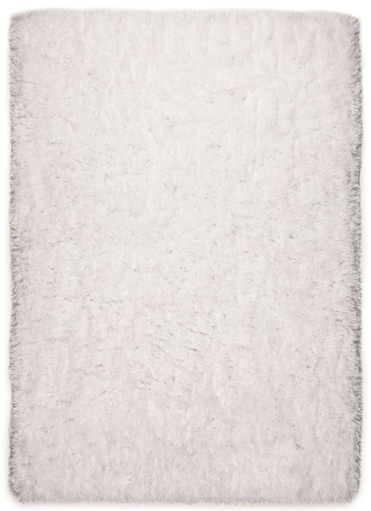 Flocatic Teppich weiß uni Hochflor Teppich – Bild 1