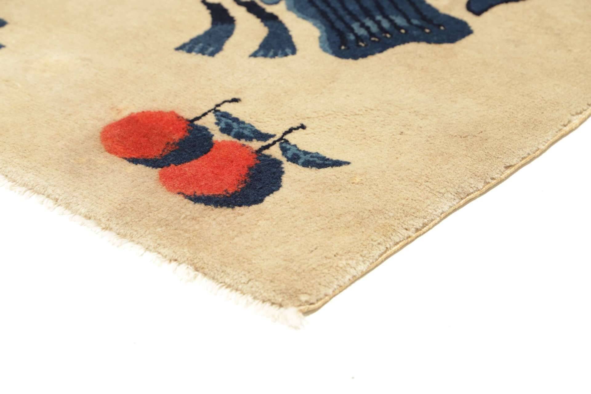 Teppich China Antik 080x152 cm Handgeknüpft Wolle – Bild 3
