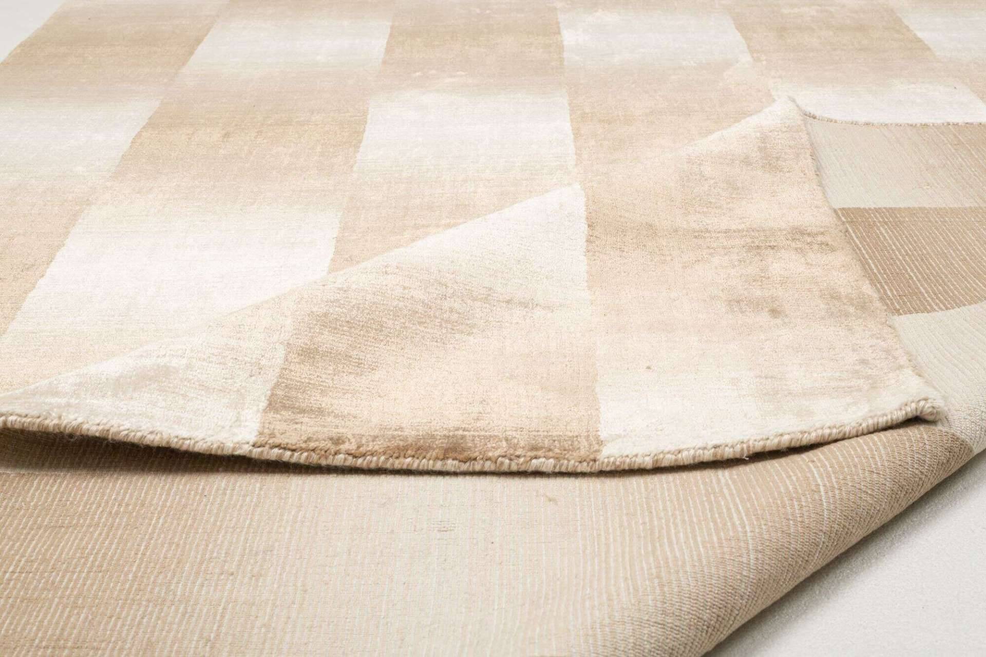 Teppich Modern 160x230cm Palmyra Handgearbeitet Viskose beige – Bild 5