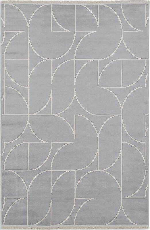Schöner Wohnen Teppich Magic 6104-222 Flachgewebe silber