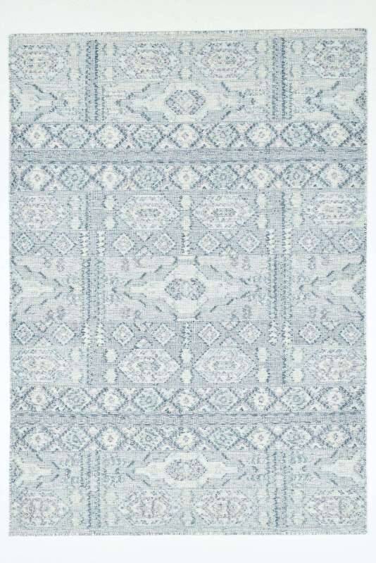 Handwebteppich Zilch Schurwolle Kelim Modern Blau Grün 160x230cm