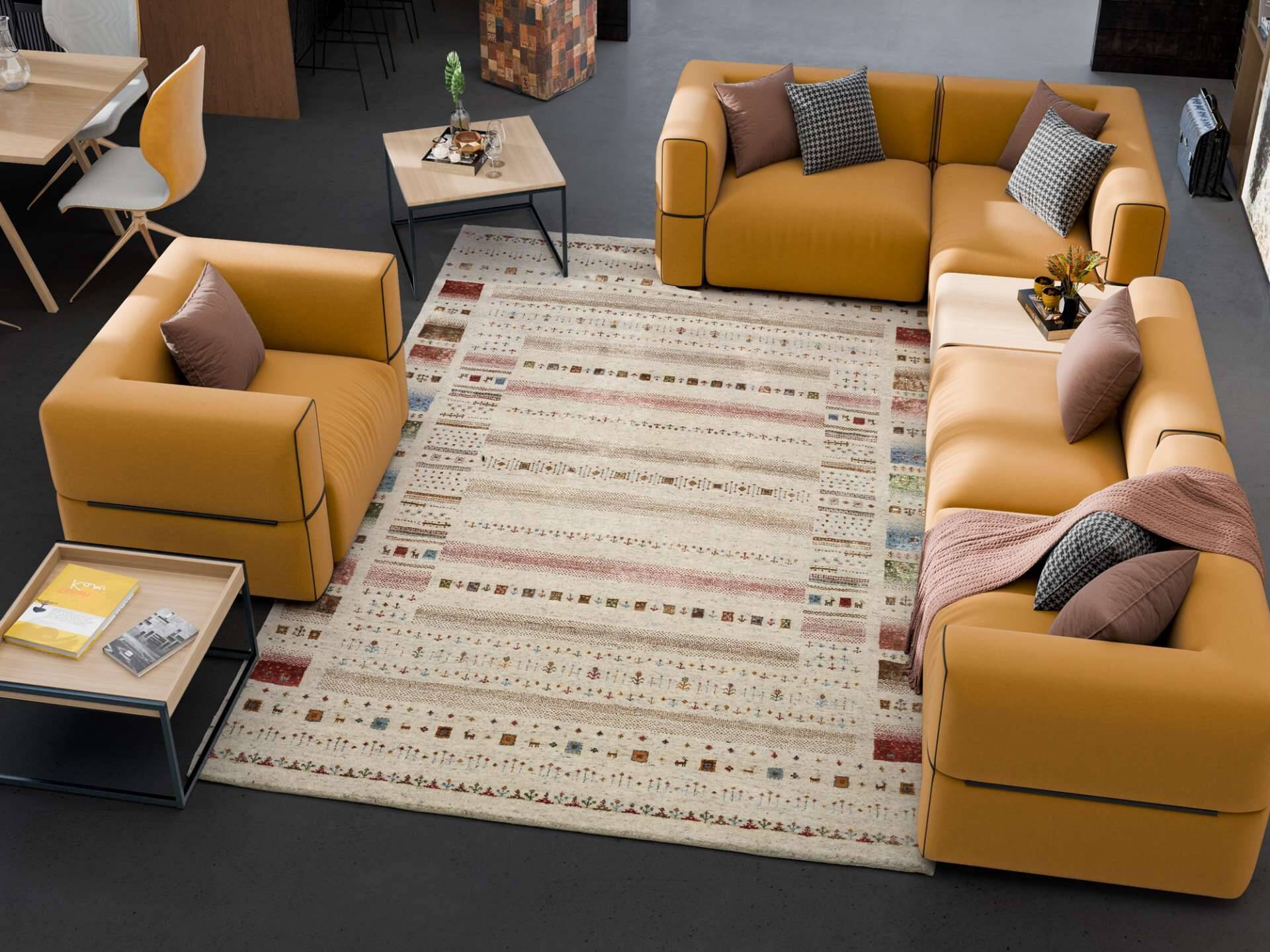 OCI Colorful Melody – handgeknüpfter Gabbeh Teppich aus Schurwolle & Viskose  – Bild 5