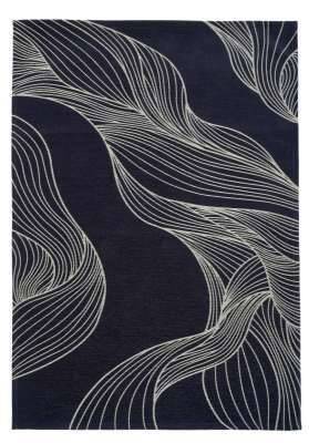 Moderner Teppich NEPTUN BLUE - Waschbarer Teppich