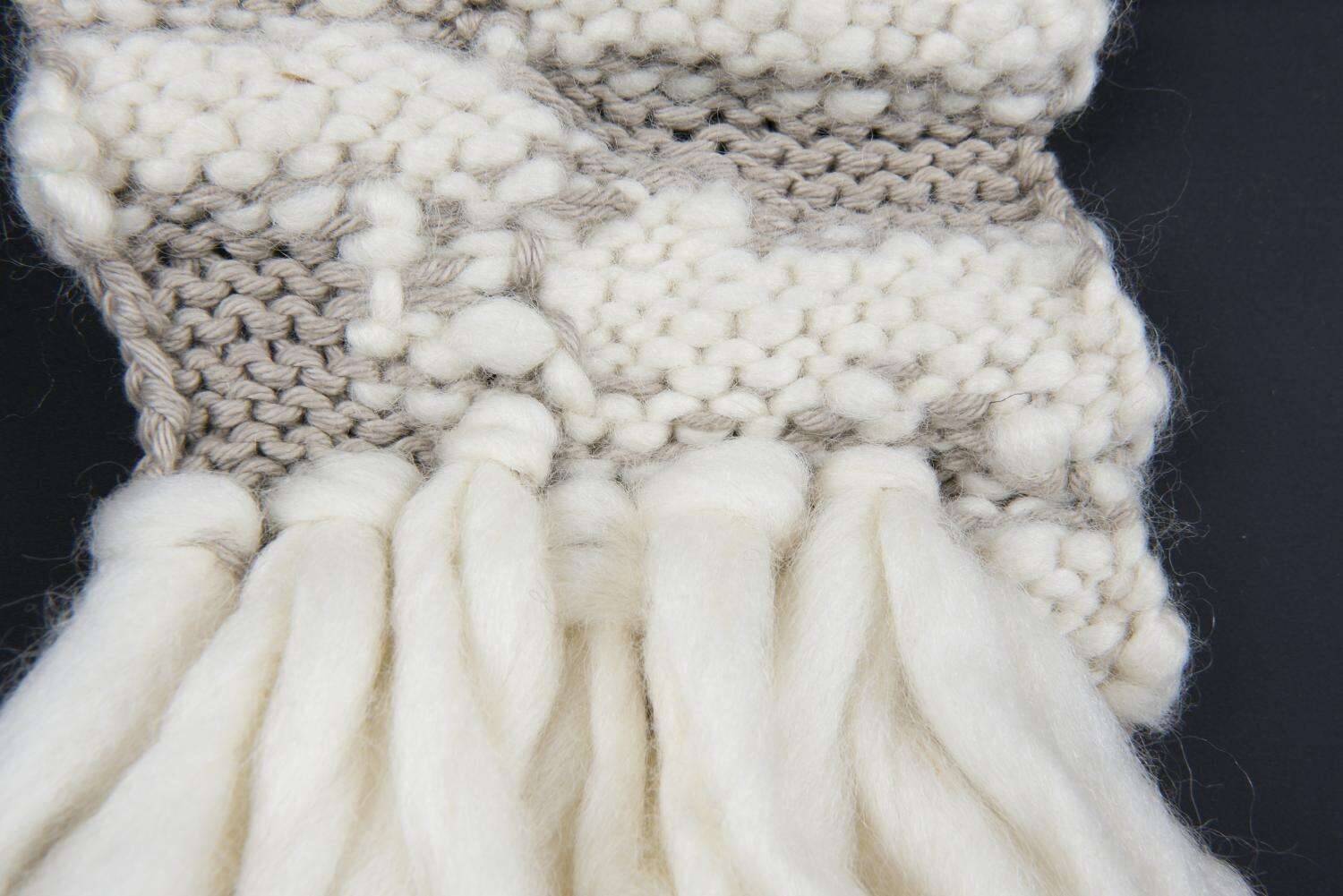 Wandteppich beige Nepal 023x040 cm Handgearbeitet – Bild 2