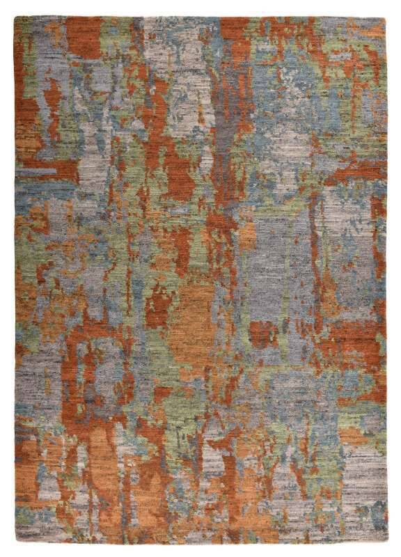 Nepalteppich Dumbo 070x140 cm Schurwolle Teppich Handgeknüpft bunt