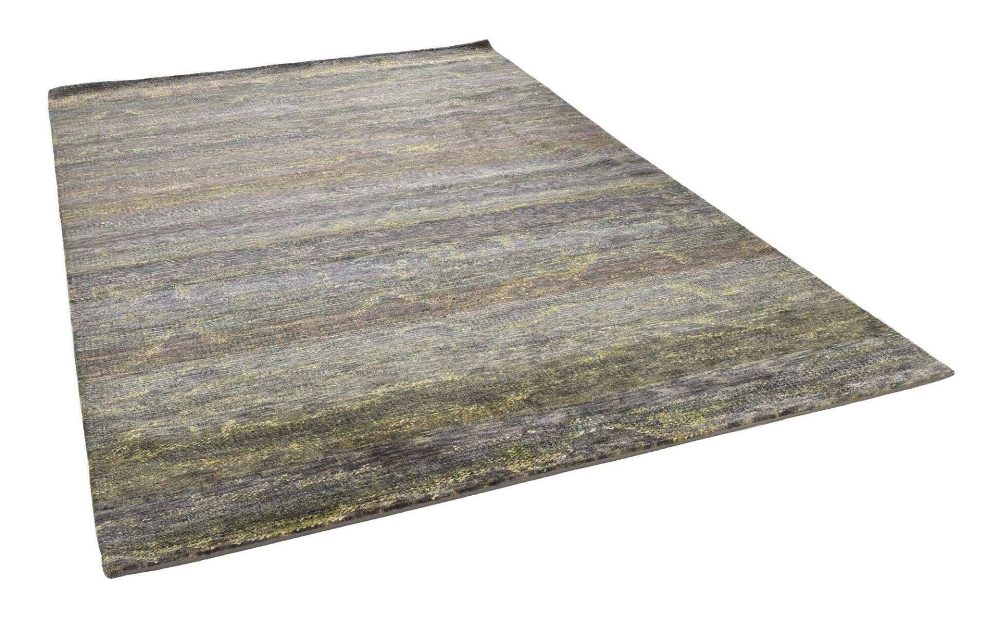 Nepal Teppich Chara Silk 100 Design Seide grün 170x244 cm – Bild 6