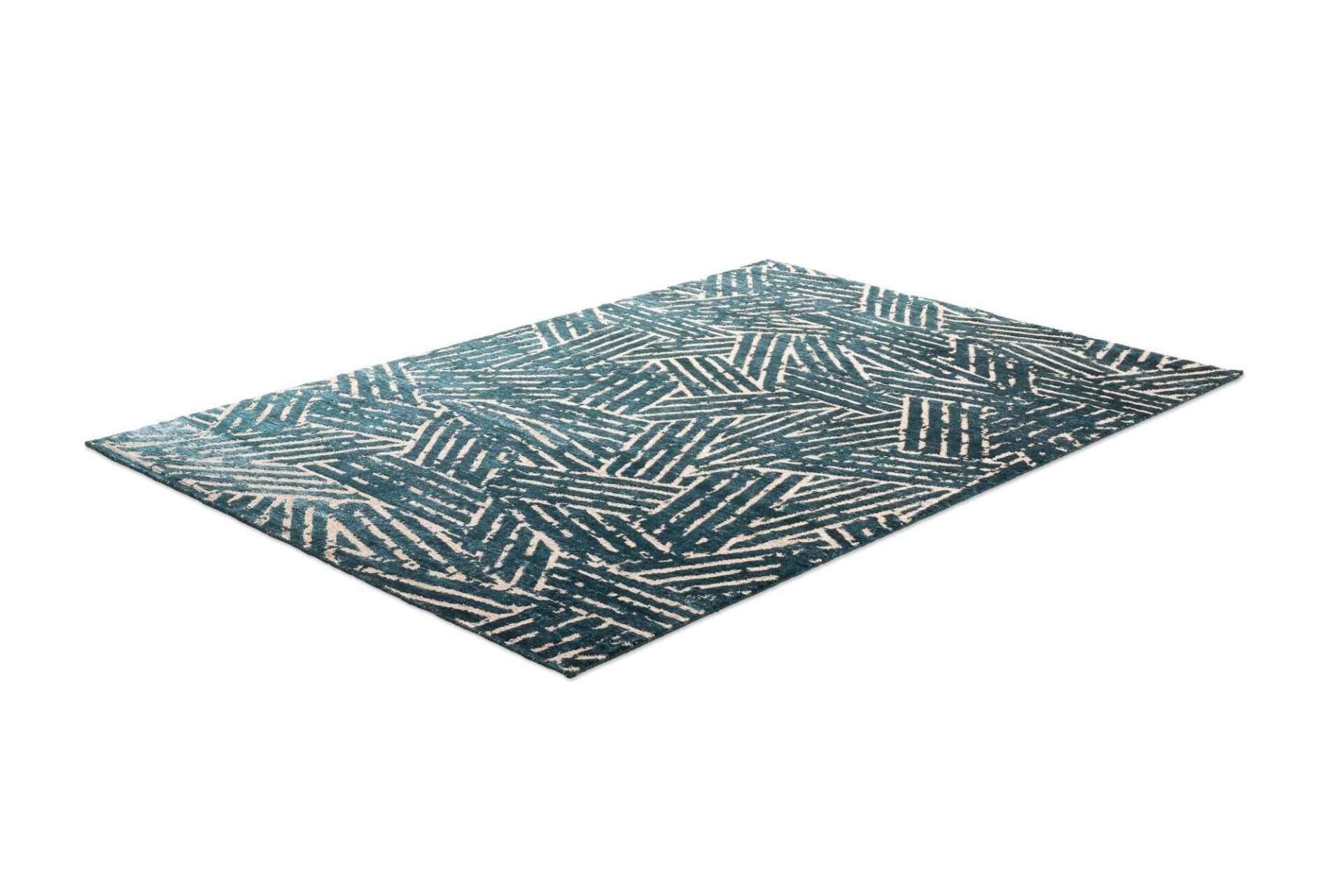 Moderner Designteppich 160x230cm Phoenix Handgeknüpft grün – Bild 5