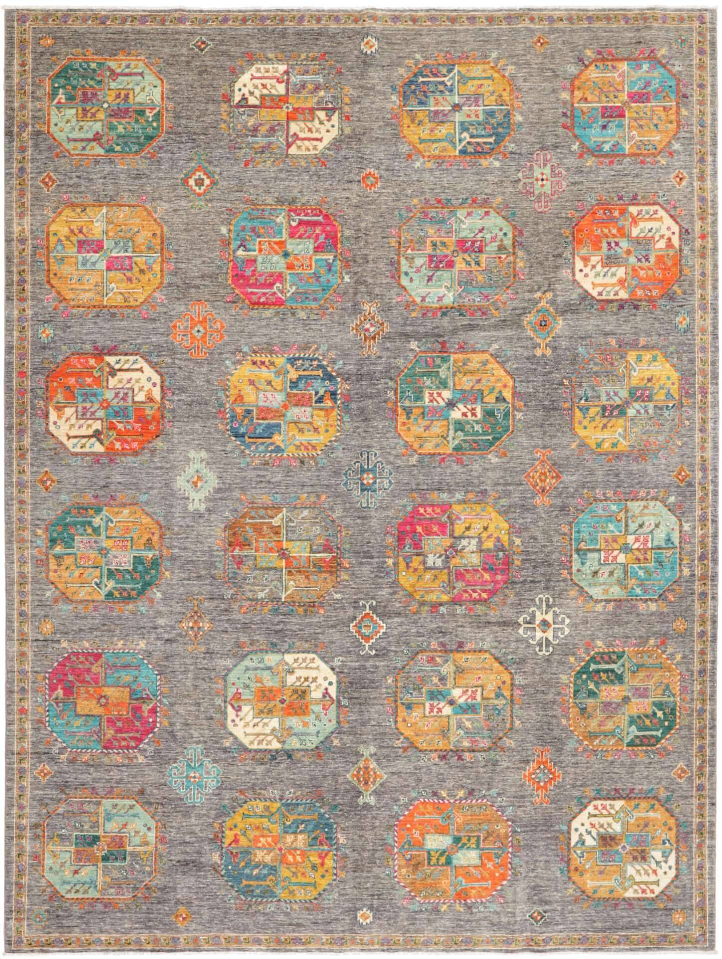 Ziegler Teppich 247x327 cm Orientteppich multi Handgeknüpft Wolle – Bild 1