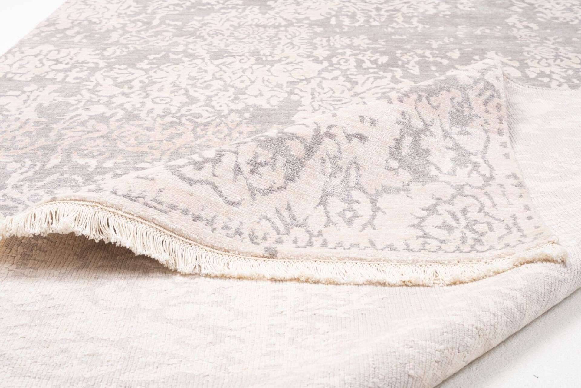 Design Teppich Queensland 160x230cm Handgeknüpft Viskose grau – Bild 7