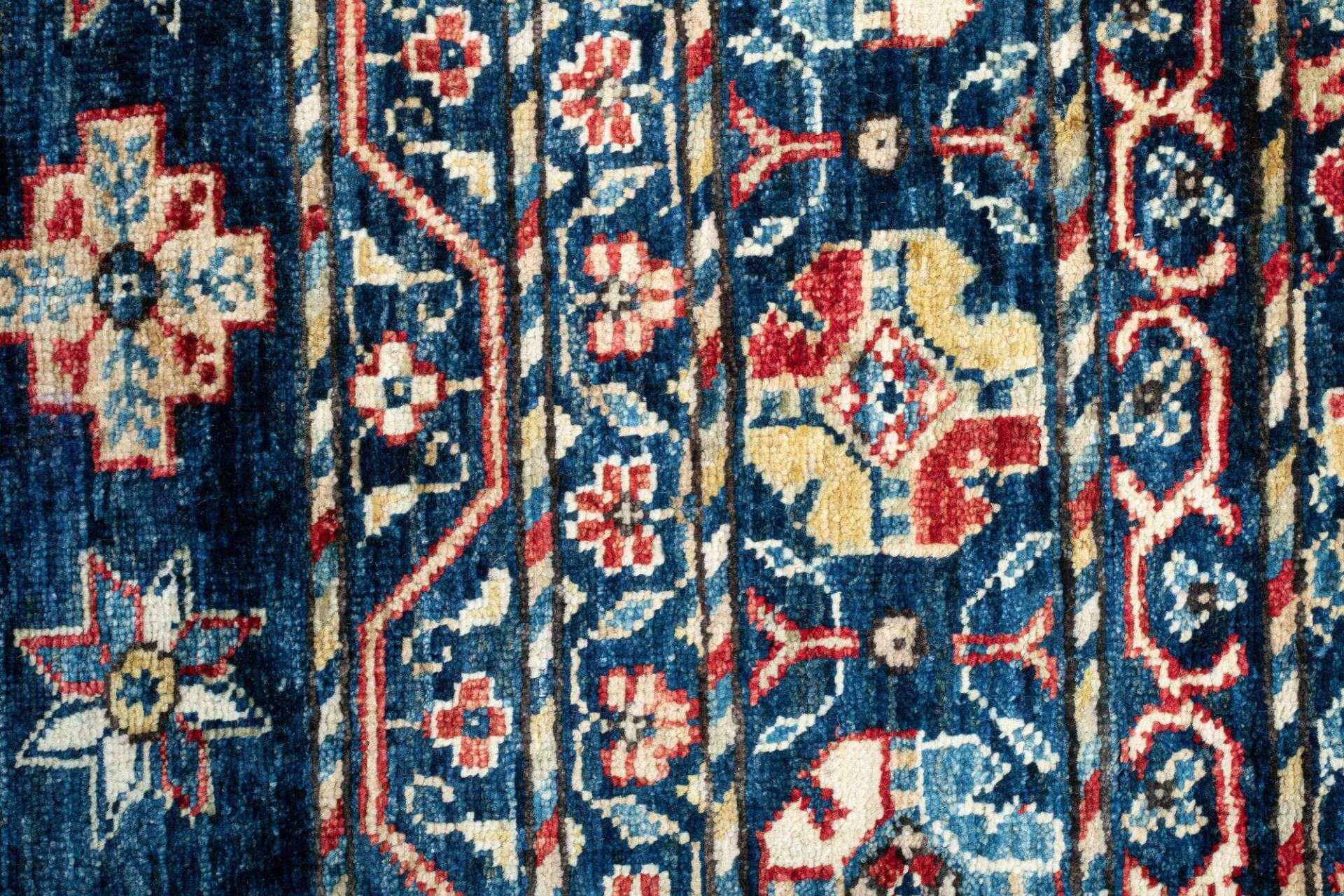 Handgeknüpfter Orientteppich Kandashah 282x359cm blau – Bild 6