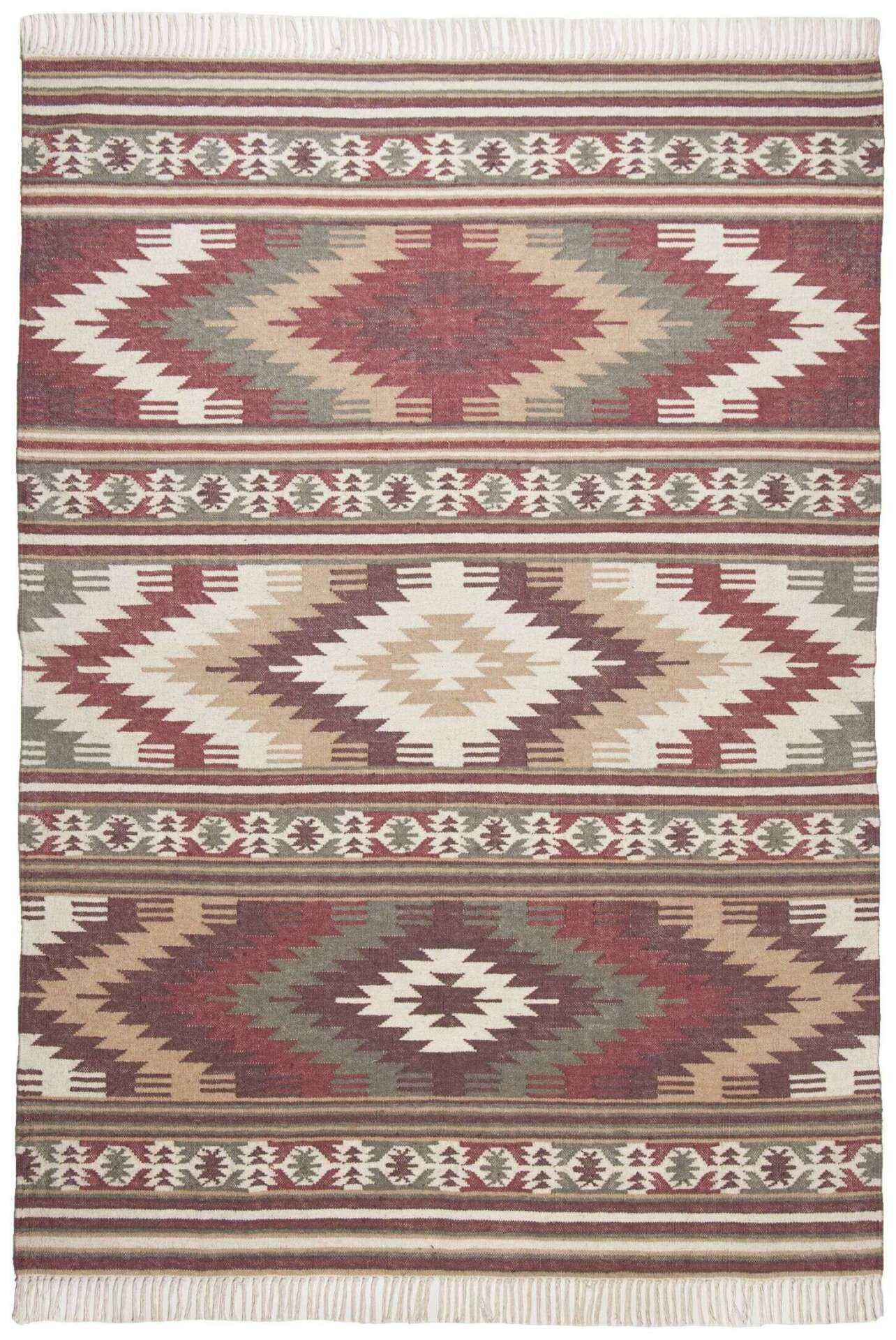 Vintage Kelim Teppich Wollteppich Naturteppich Handgewebt – Bild 1