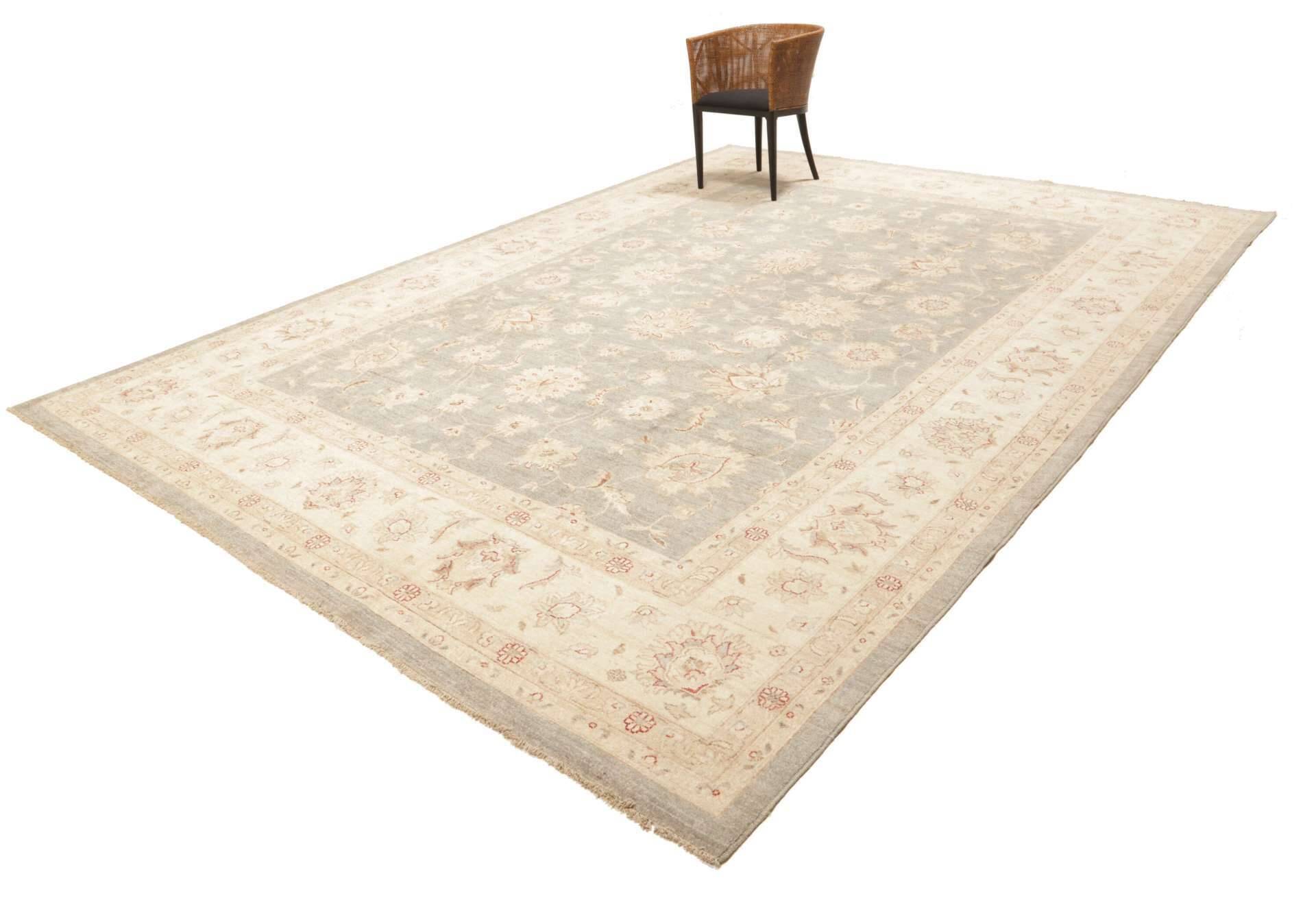 Teppich Ziegler 307 x 420 cm Orientteppich beige Handgeknüpft Schurwolle – Bild 7