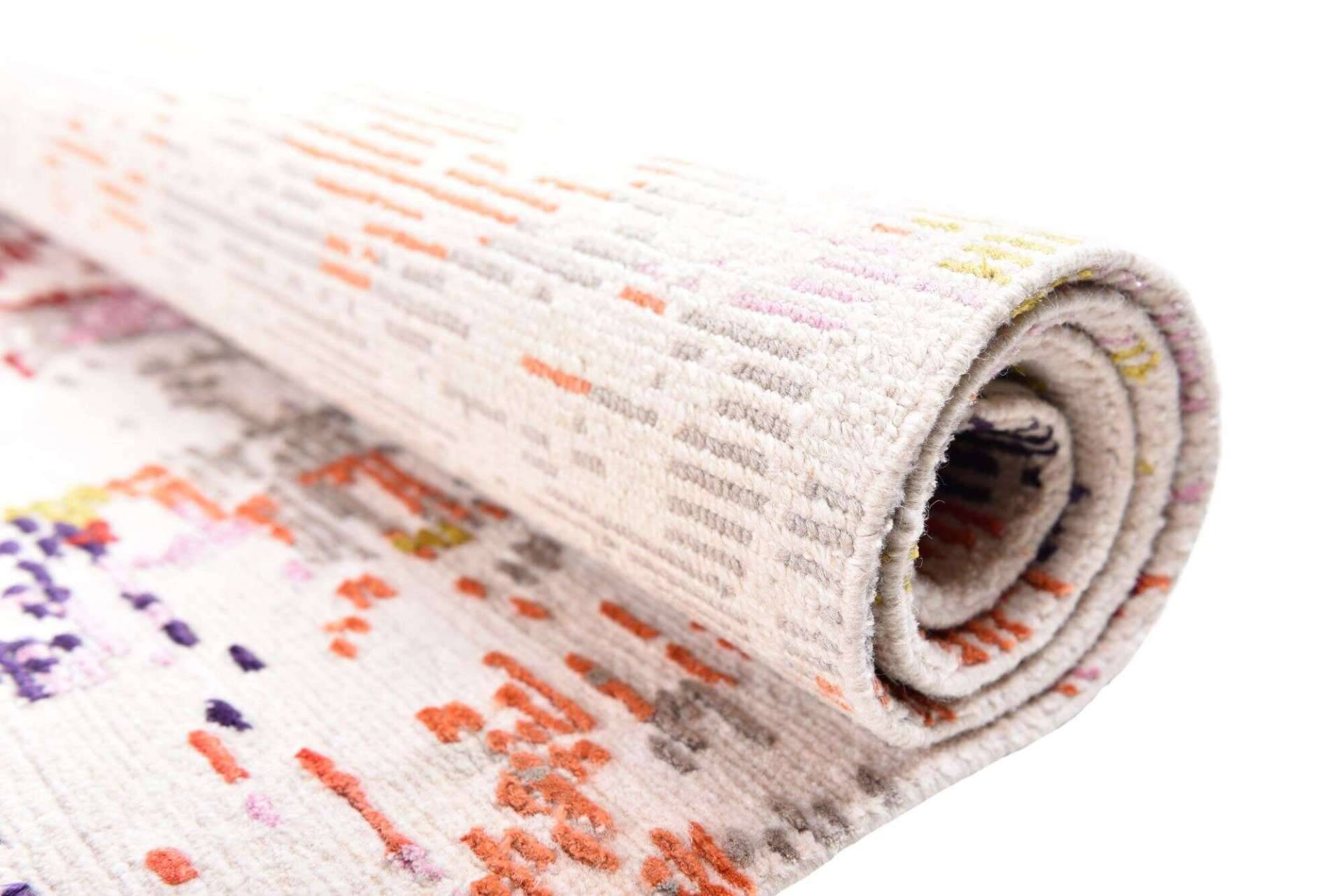 Nepal Teppich Rib Eye Silk 60 Design Seide Wolle 243x305cm bunt – Bild 5