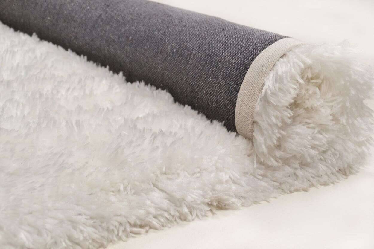 Flocatic Teppich weiß uni Hochflor Teppich – Bild 5