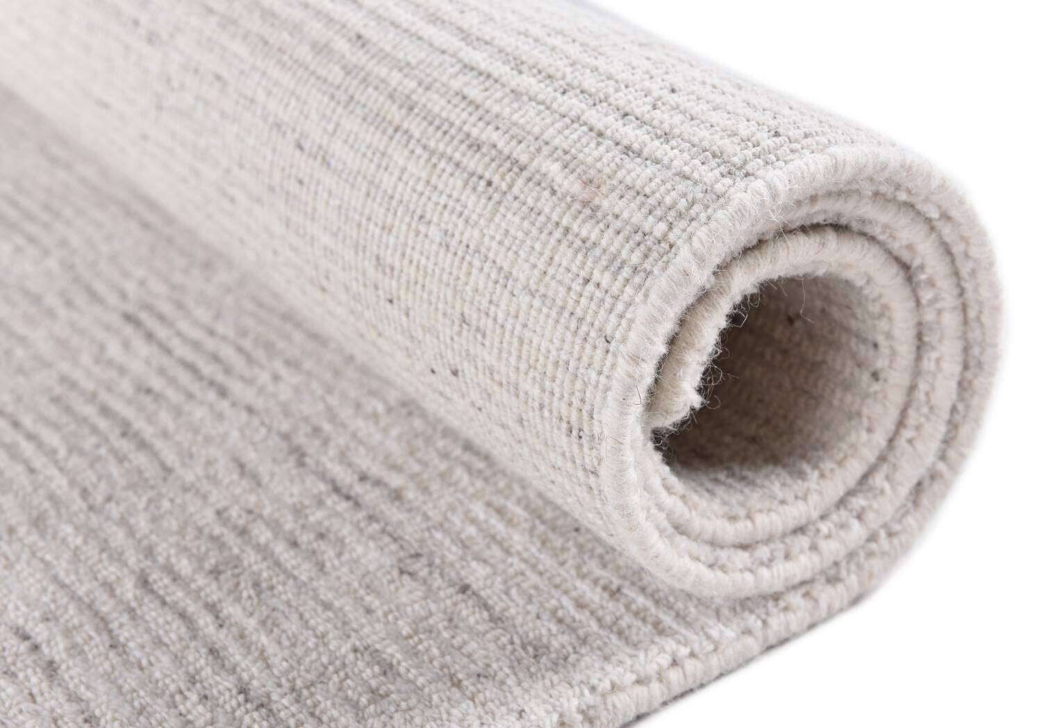 Naturteppich Boston Handgewebt Hygge Schurwolle Viskose – Bild 5