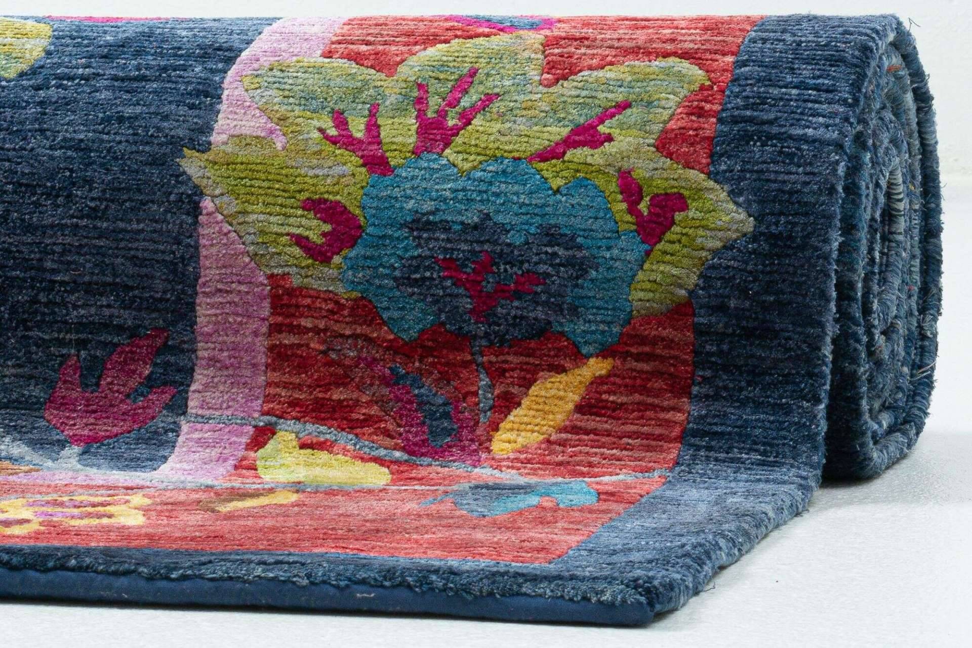 Nepal Teppich The Chinese ca 200x300 cm Teppich blau – Bild 3