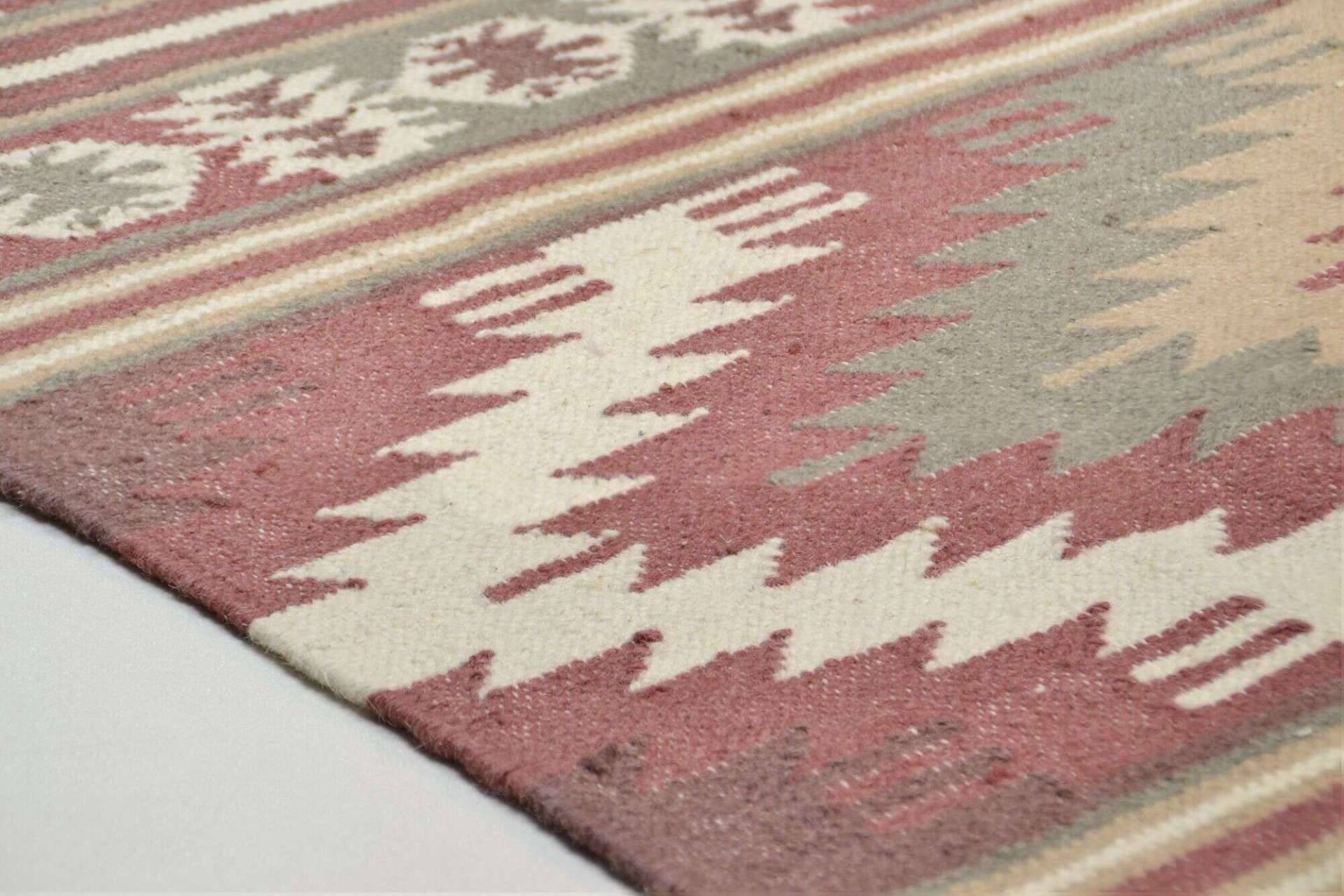 Vintage Kelim Teppich Wollteppich Naturteppich Handgewebt – Bild 2