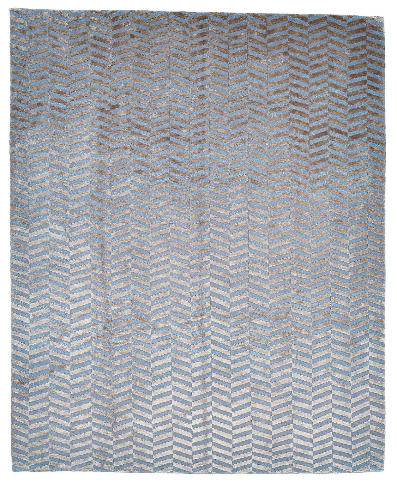 Nepal Teppich Jabu Silk 60 Wolle Seide Design Teppich 245x303cm – Bild 1