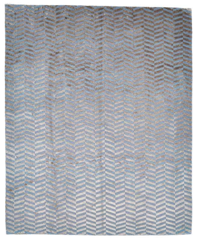 Nepal Teppich Jabu Silk 60 Wolle Seide Design Teppich 245x303cm