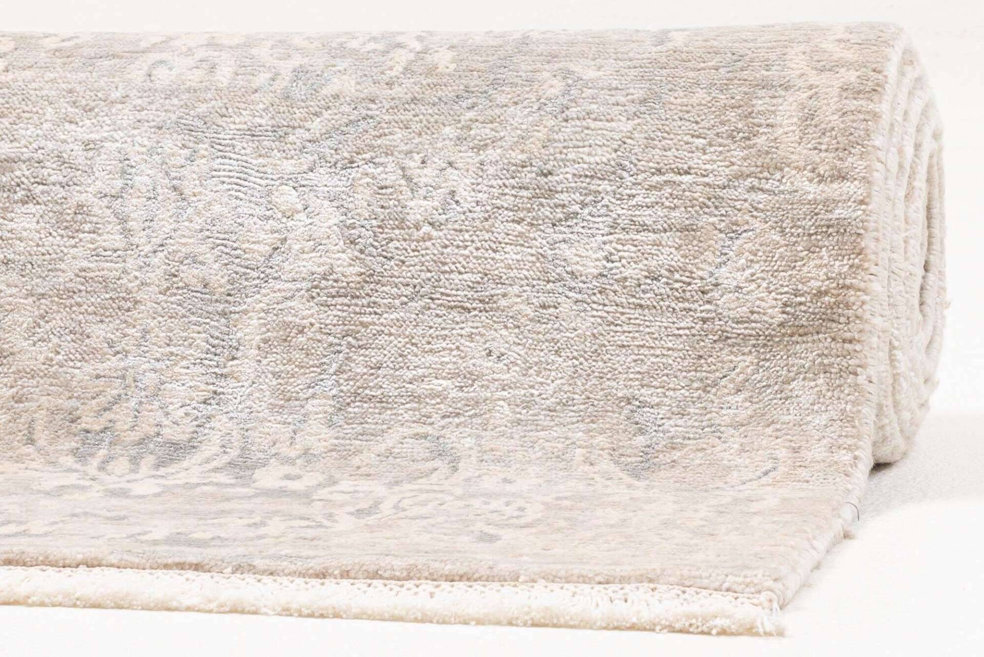 Design Teppich Queensland 170x240cm Handgeknüpft Viskose beige – Bild 5