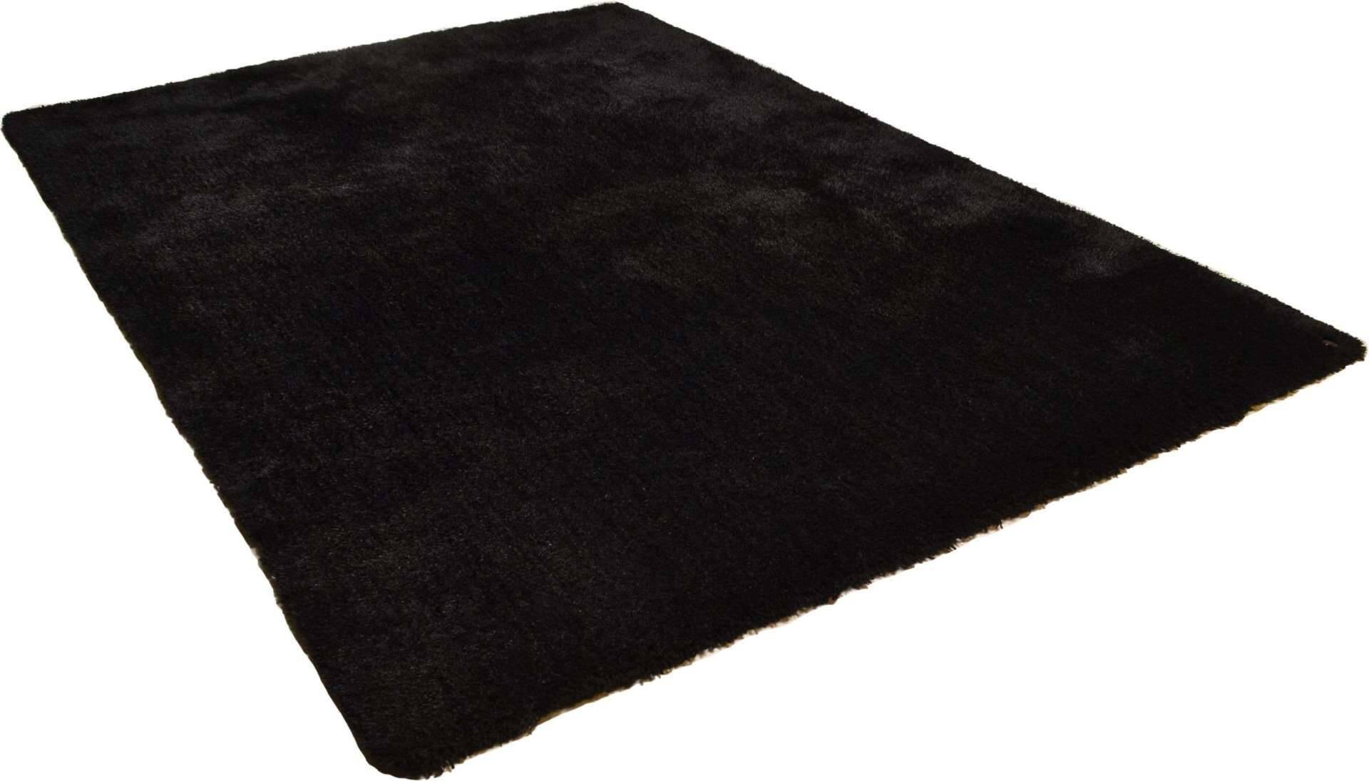 Soft uni schwarz Kuschelteppich Teppich Uni – Bild 5