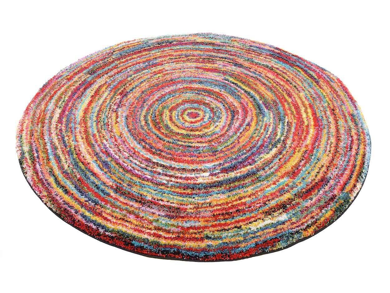 Teppich Sixteen Round Rund Hochflor Teppich – Bild 5