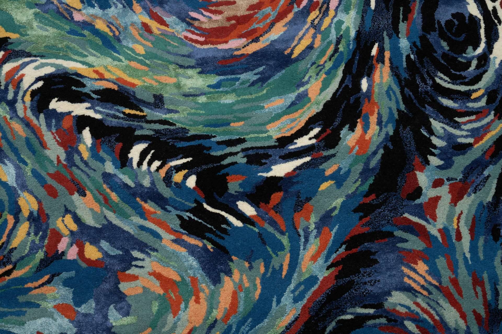 Moderner Teppich FLORES BLUE – Bild 6