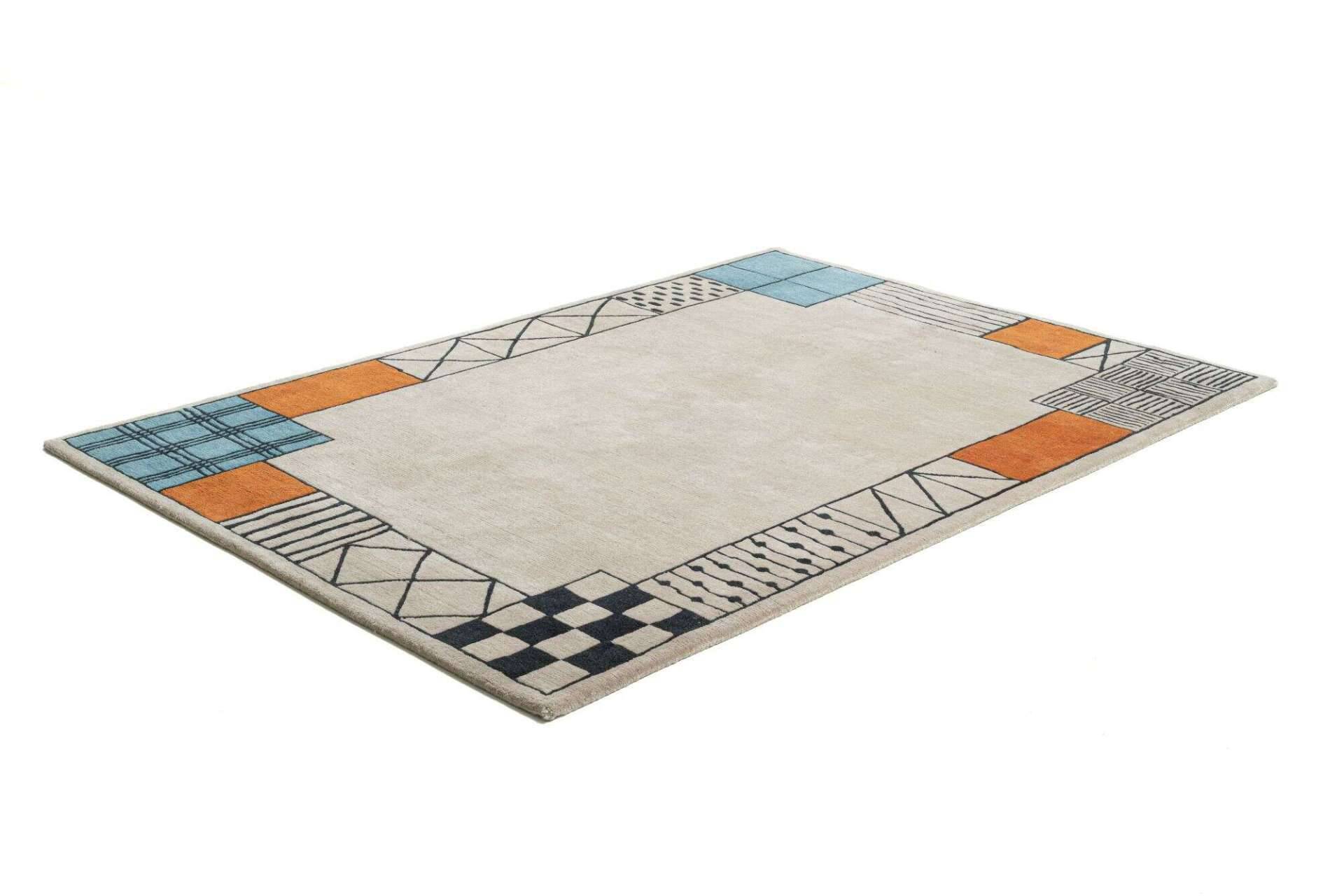 Nepal Teppich Baktapur Elegance Design Handgeknüpft 162x236 cm beige – Bild 4