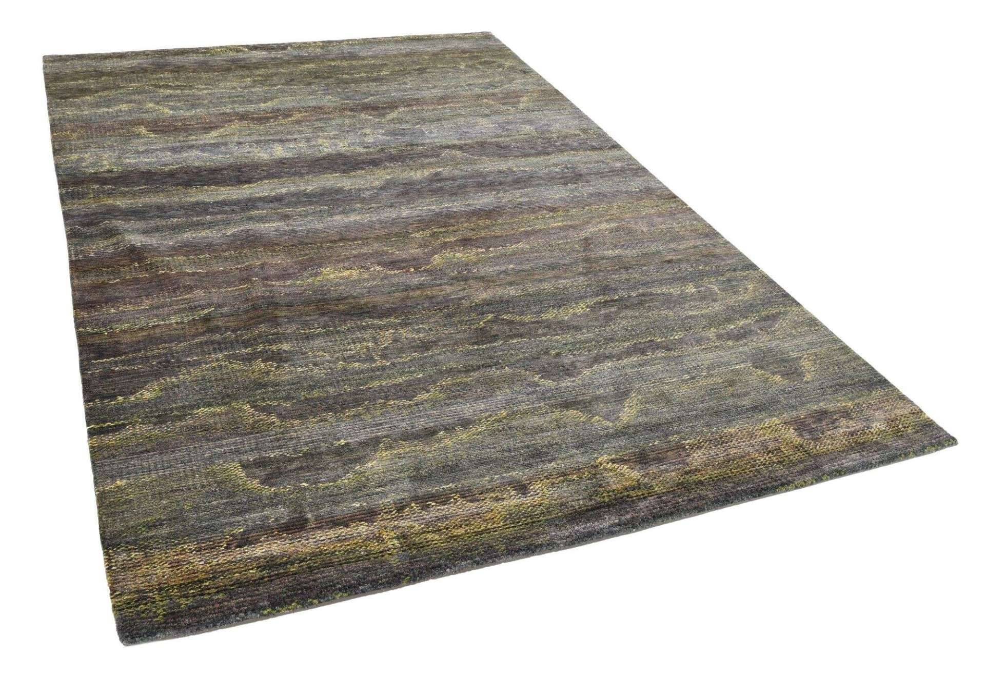Nepal Teppich Chara Silk 100 Design Seide grün 170x244 cm – Bild 2