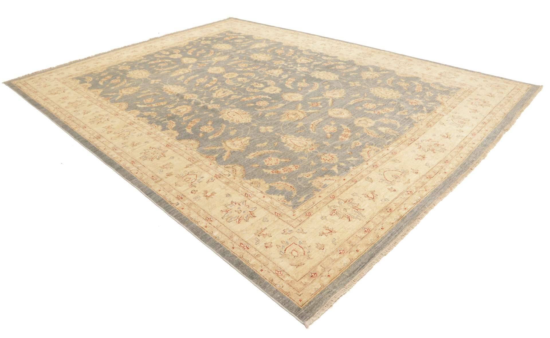 Teppich Ziegler 293x398cm Orientteppich grau Handgeknüpft Wolle – Bild 6