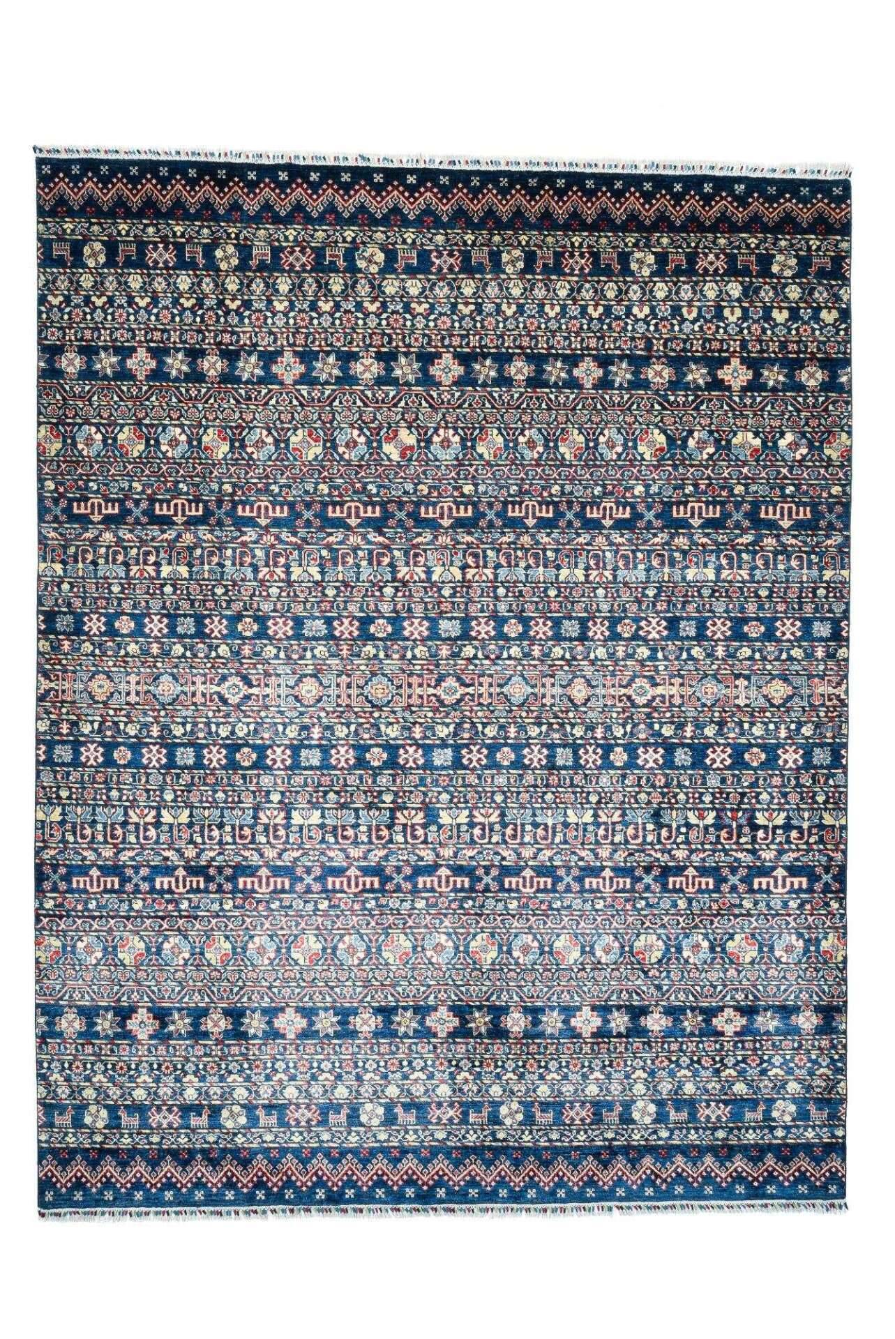 Handgeknüpfter Orientteppich Kandashah 282x359cm blau – Bild 1