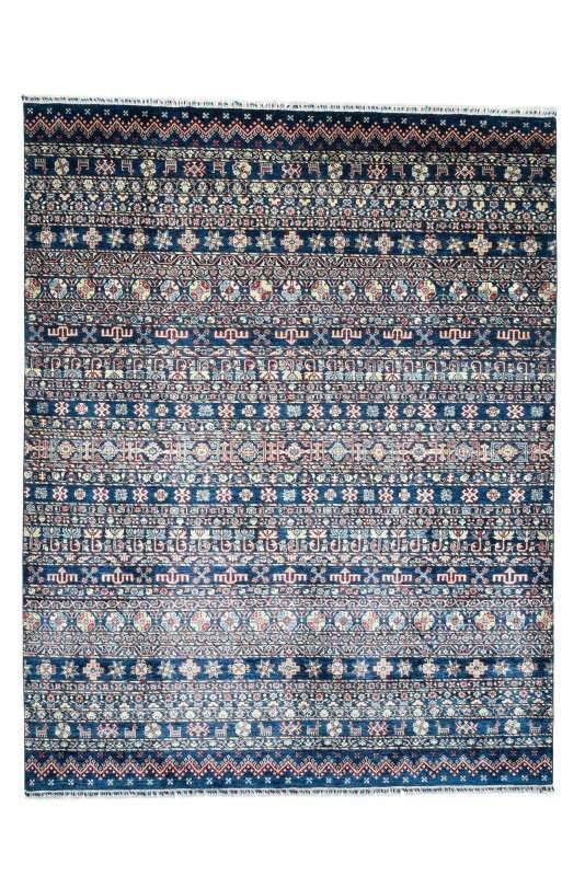 Handgeknüpfter Orientteppich Kandashah 282x359cm blau