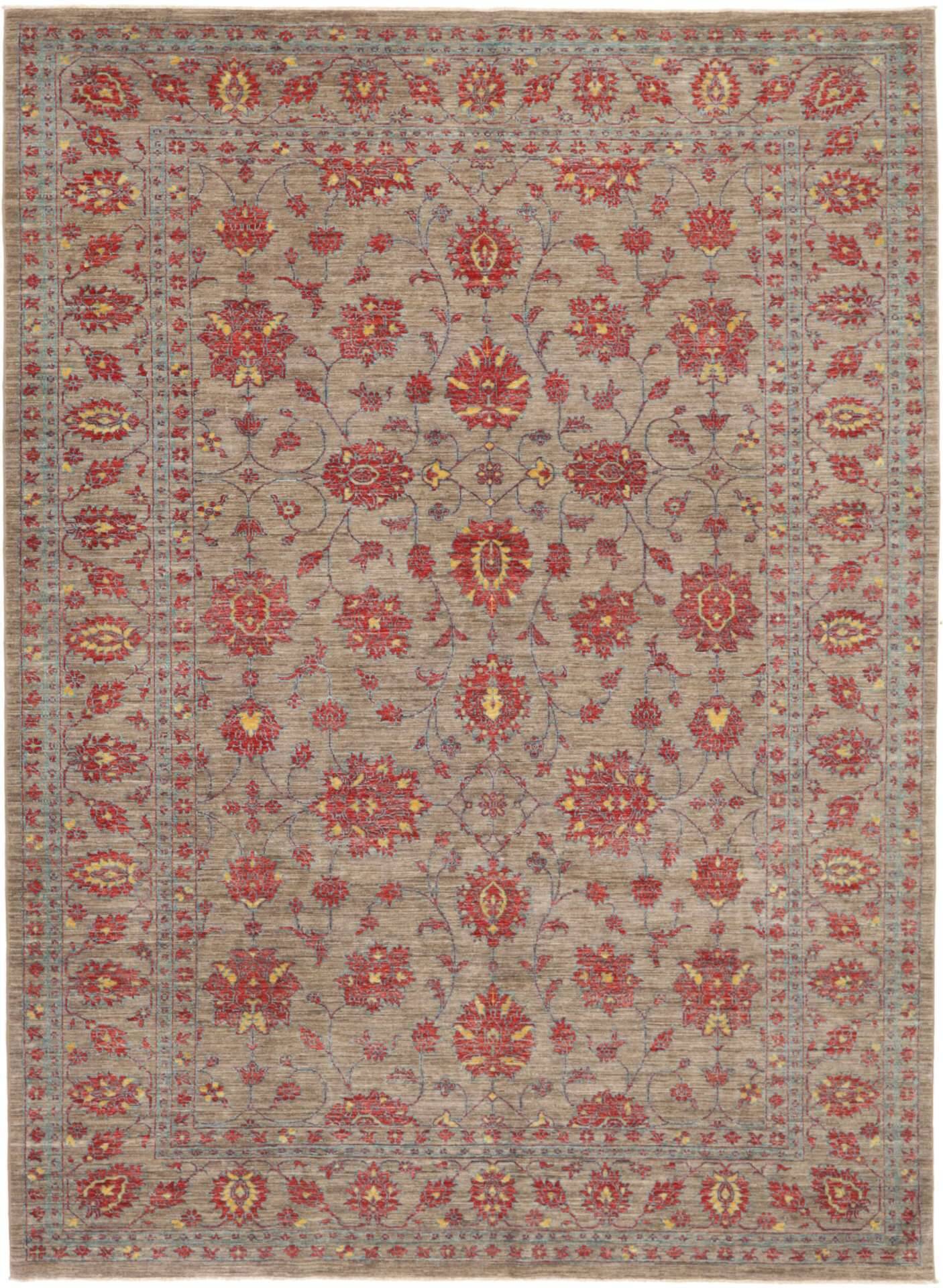 Ziegler Teppich 250x346 cm Orientteppich braun Handgeknüpft Wolle – Bild 1