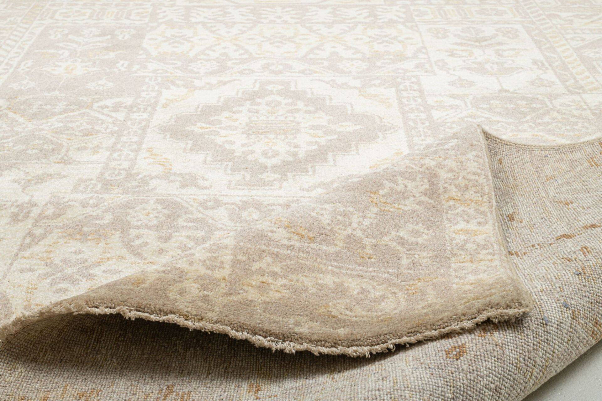 Patchwork Teppich PATCH Handgeknüpft beige 170x240cm   – Bild 5