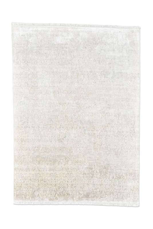 Design Teppich Queensland 170x240cm Handgeknüpft Viskose beige