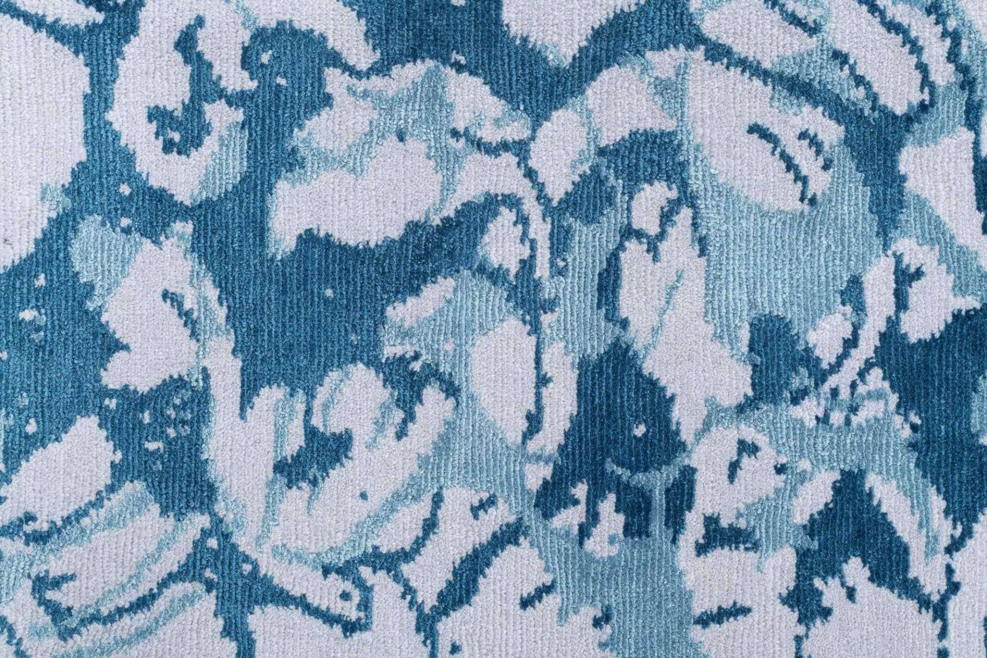 Nepal Teppich Jabu Silk 60 Wolle Seide Design Teppich 246x310cm – Bild 5