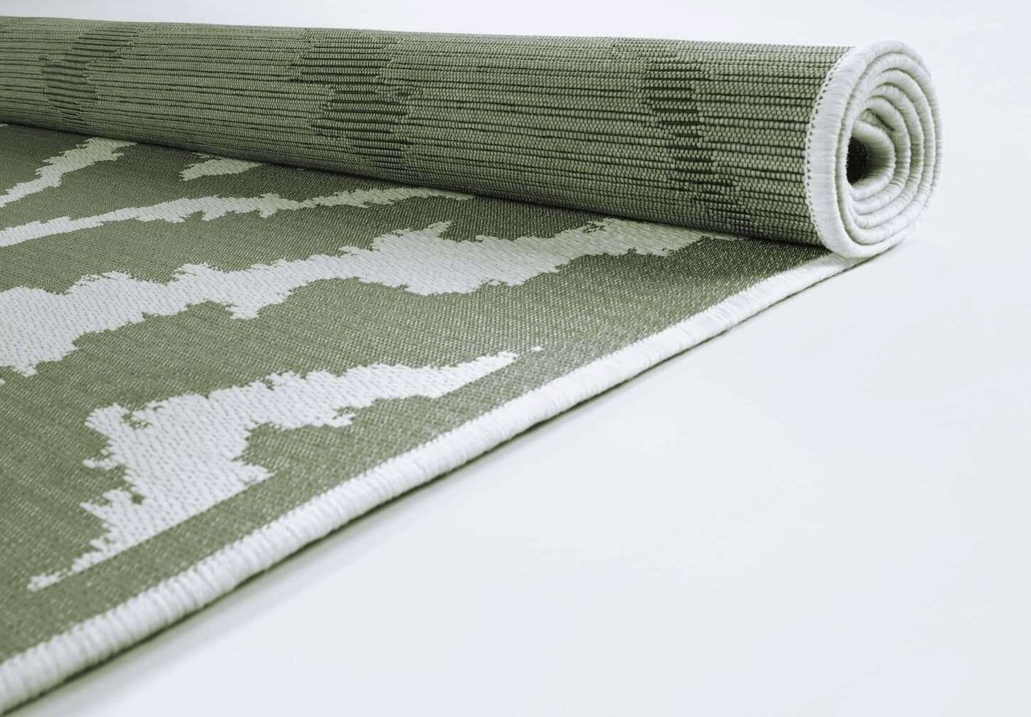 Outdoor Teppich Garden Pattern 300 grün Rautenmuster – Bild 2