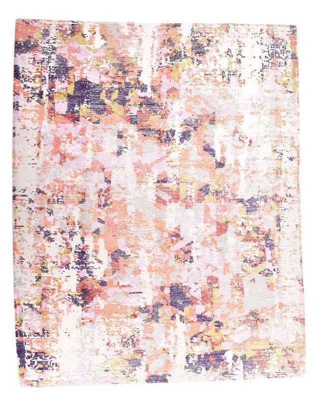 Nepal Teppich Rib Eye Silk 60 Design Seide Wolle 243x305cm bunt
